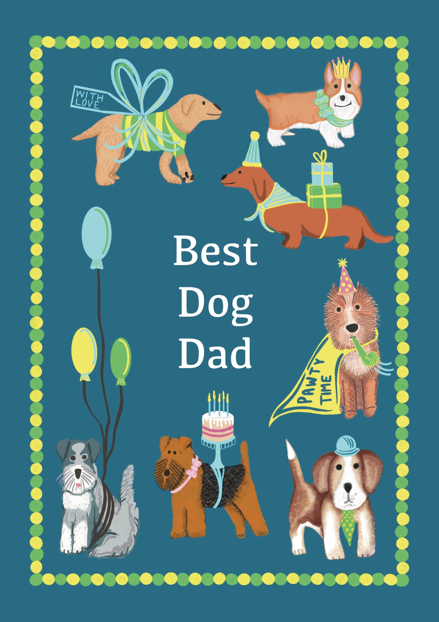 Best Dog Dad Greeting Card