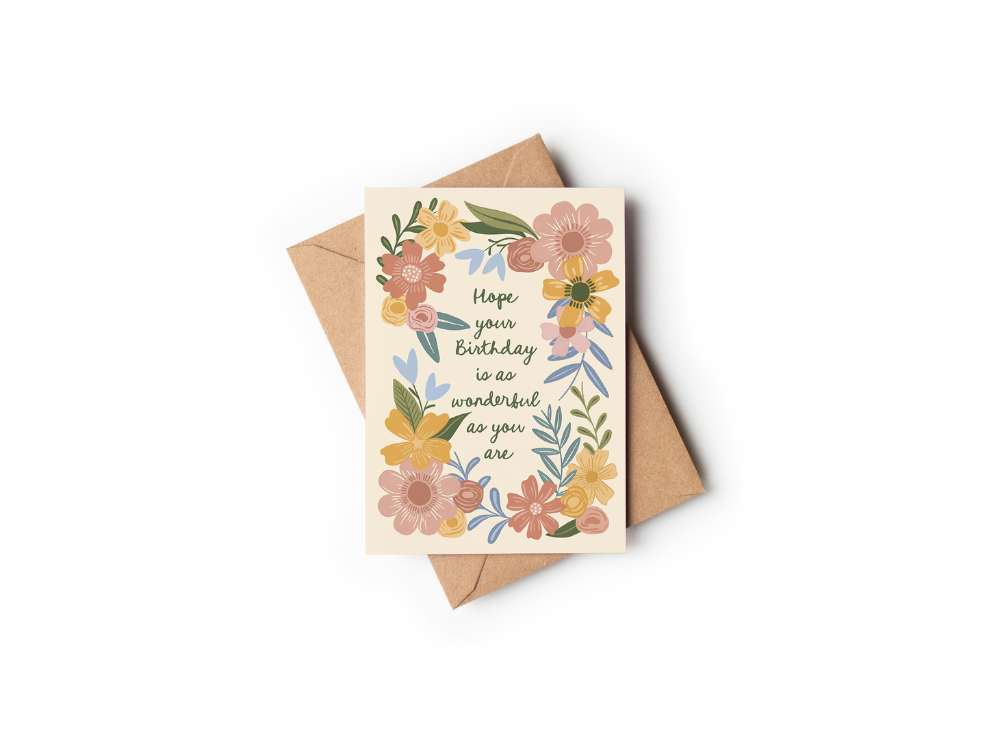 Floral Happy Birthday Card