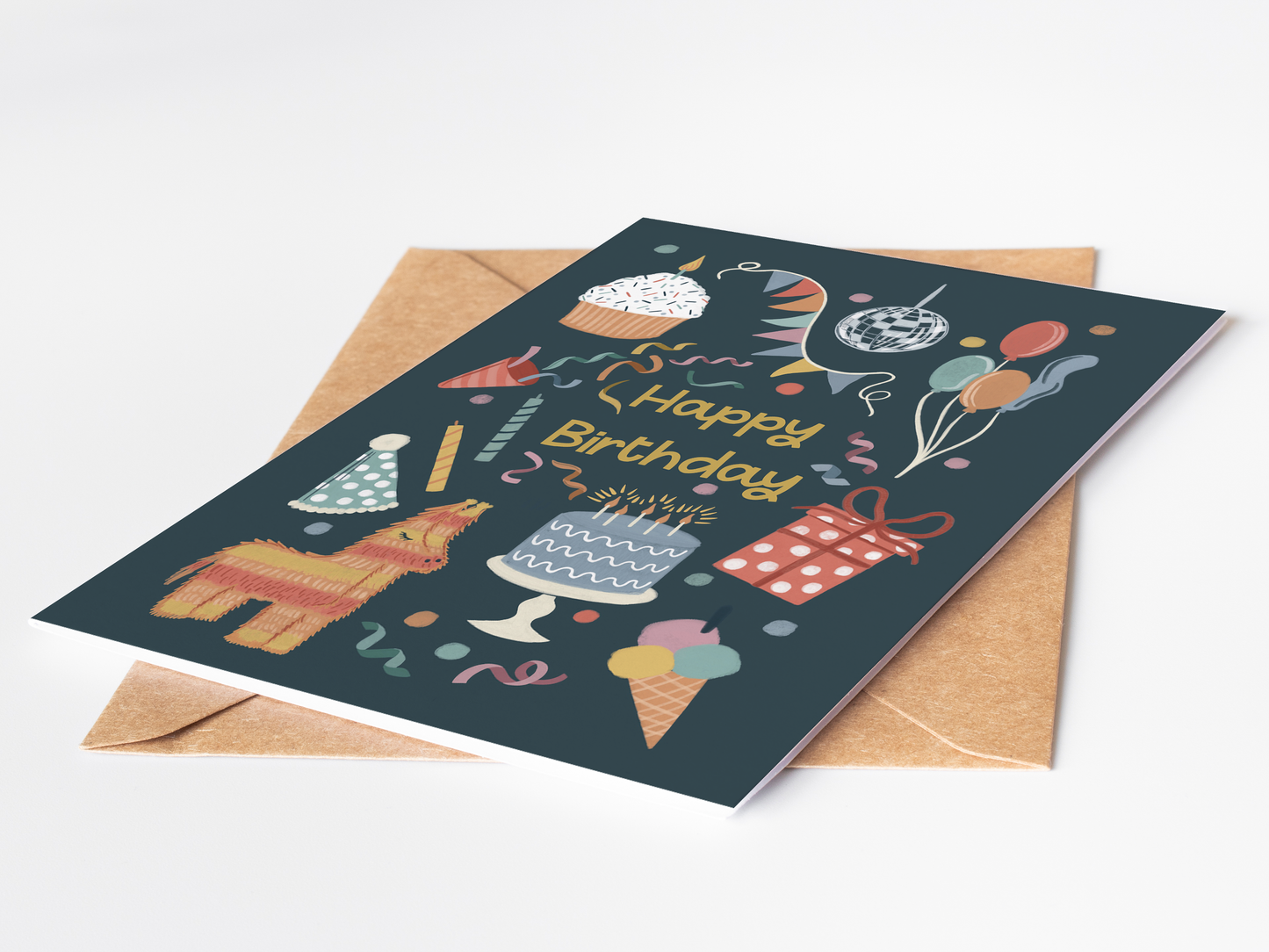 Pinata Happy Birthday Card