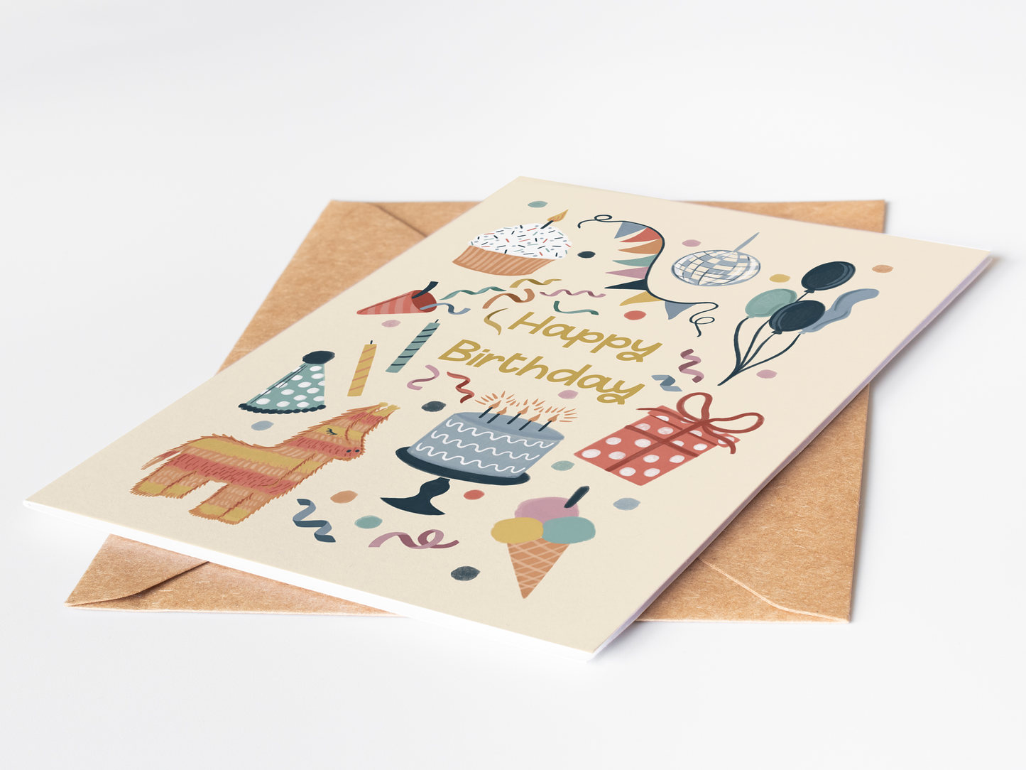 Pinata Happy Birthday Card