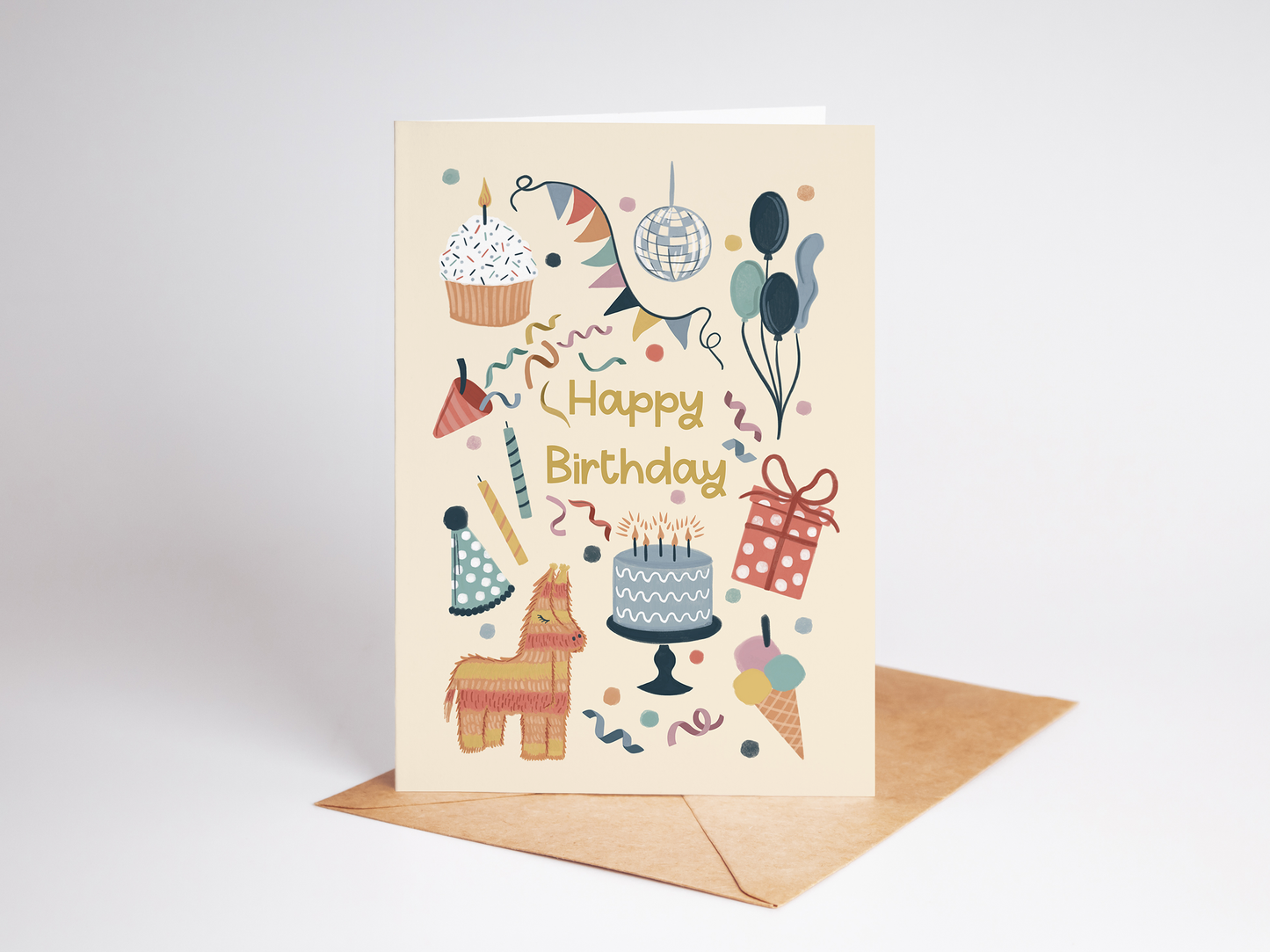 Pinata Happy Birthday Card