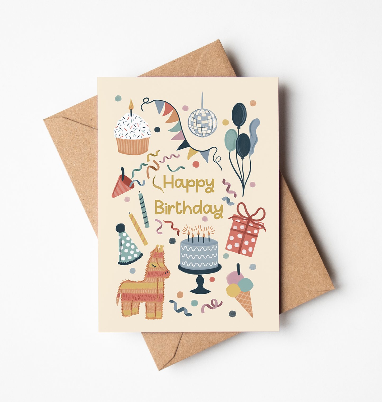 Pinata Happy Birthday Card