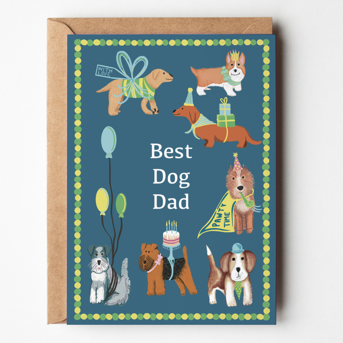 Best Dog Dad Greeting Card