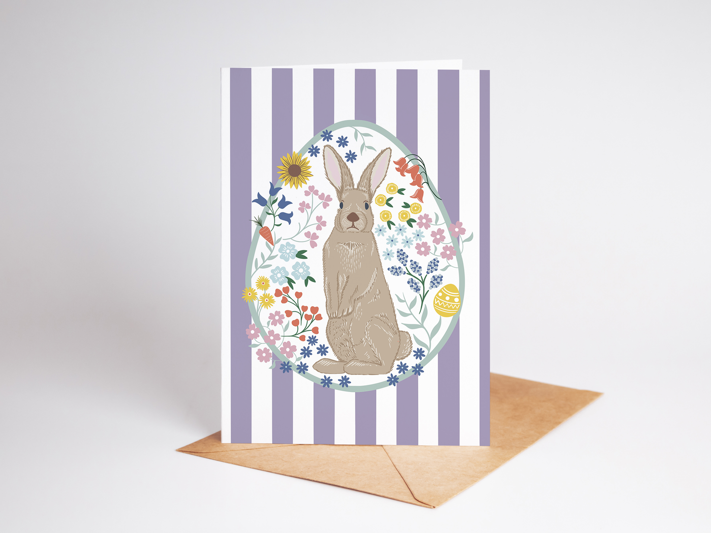 Easter Stripe Greeting Card
