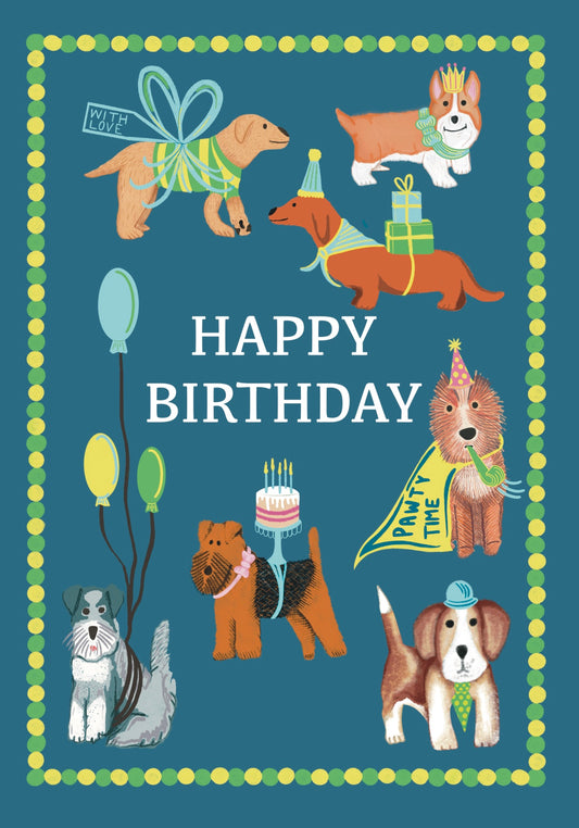 Happy Birthday Dog Greetings Card