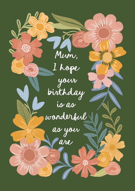 Mum Happy Birthday Card