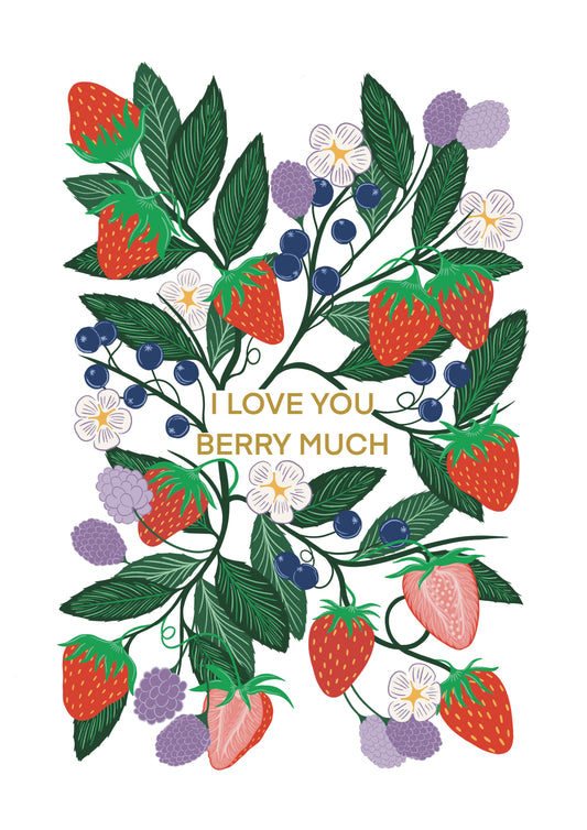 Berry Much Greetings Card