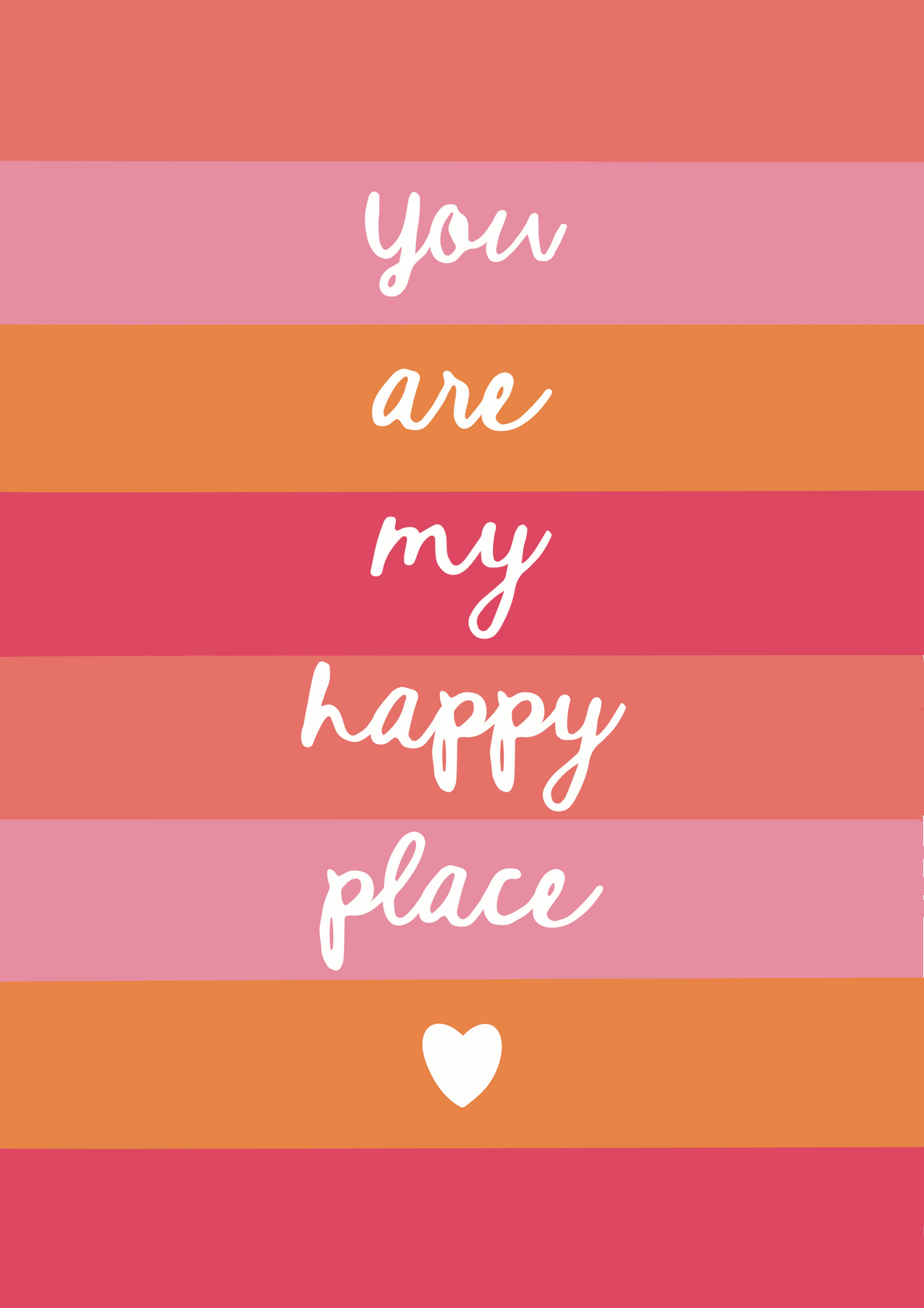 Happy Place Pink Greeting Card