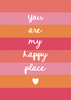 Happy Place Pink Greeting Card