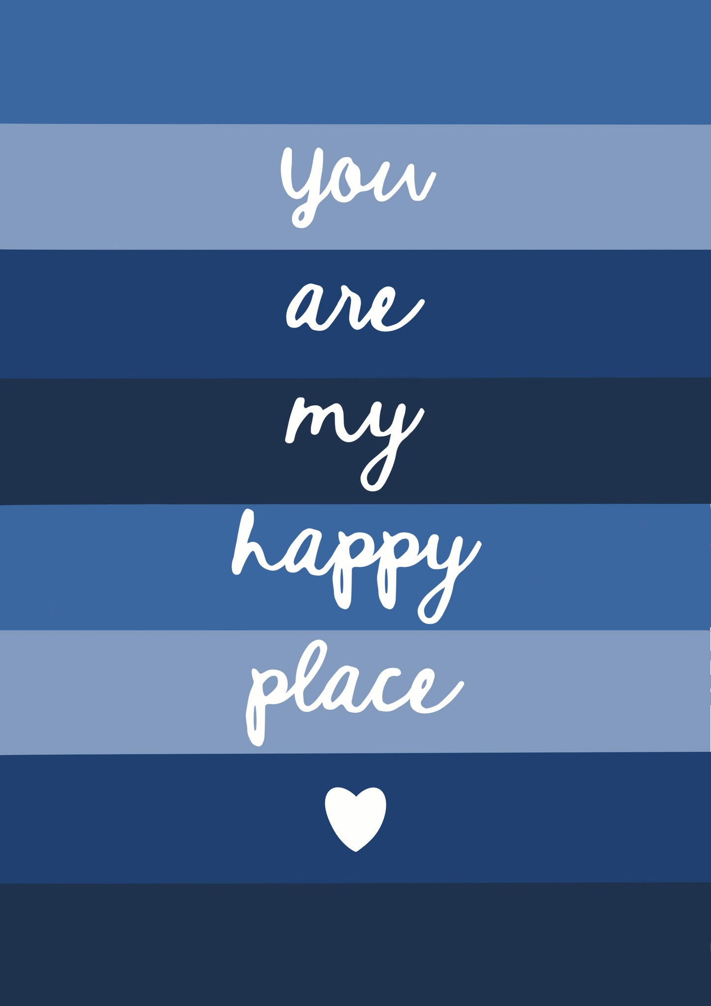 Happy Place Blue Greeting Card