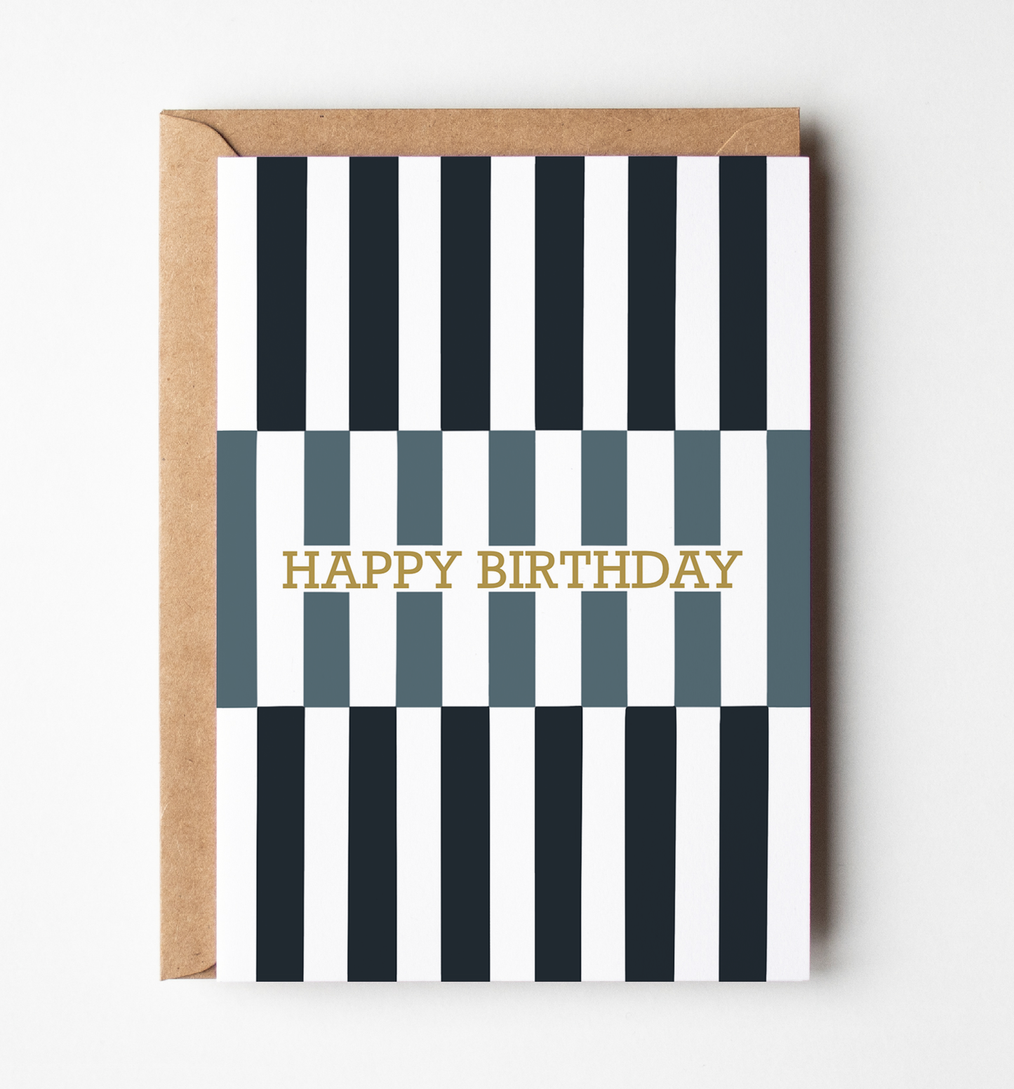 Stripe Happy Birthday Card