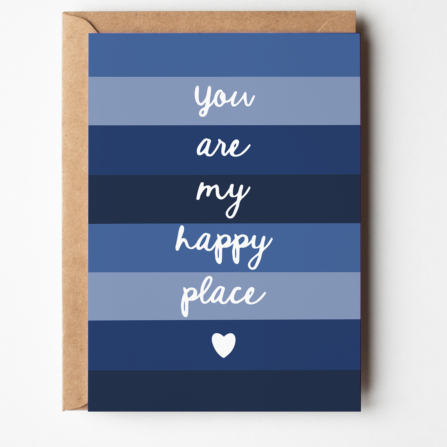 Happy Place Blue Greeting Card