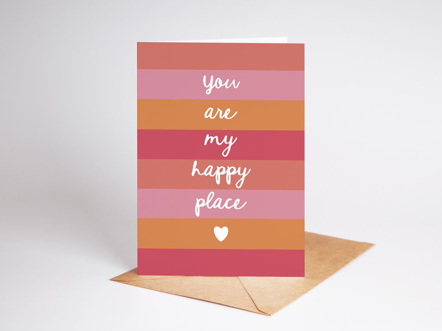 Happy Place Pink Greeting Card