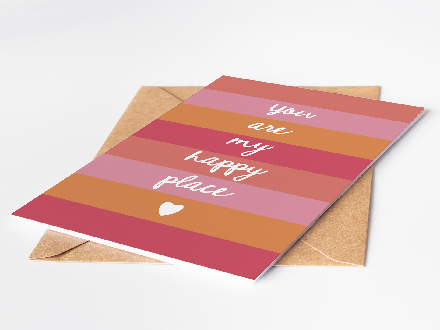 Happy Place Pink Greeting Card