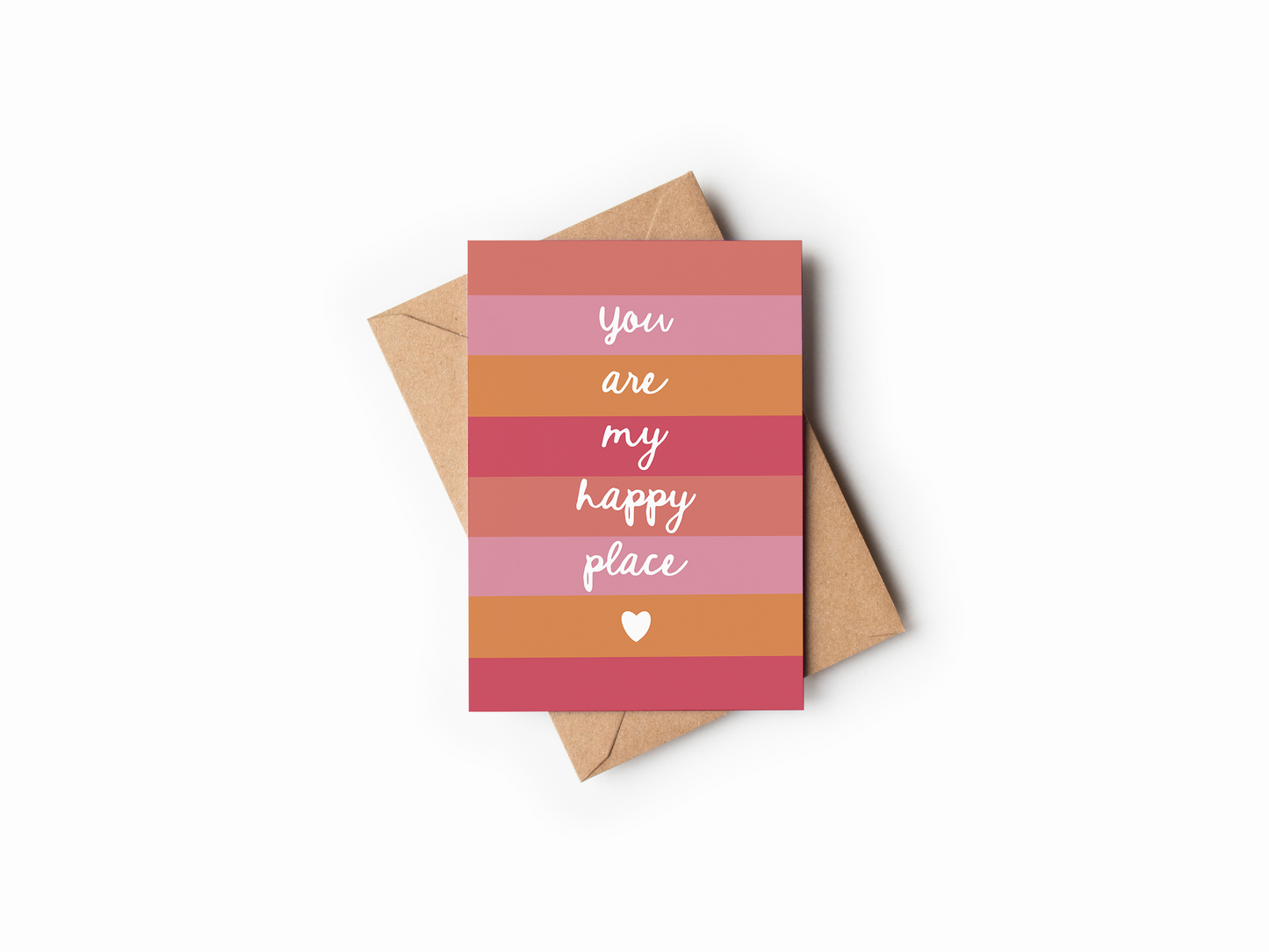 Happy Place Pink Greeting Card