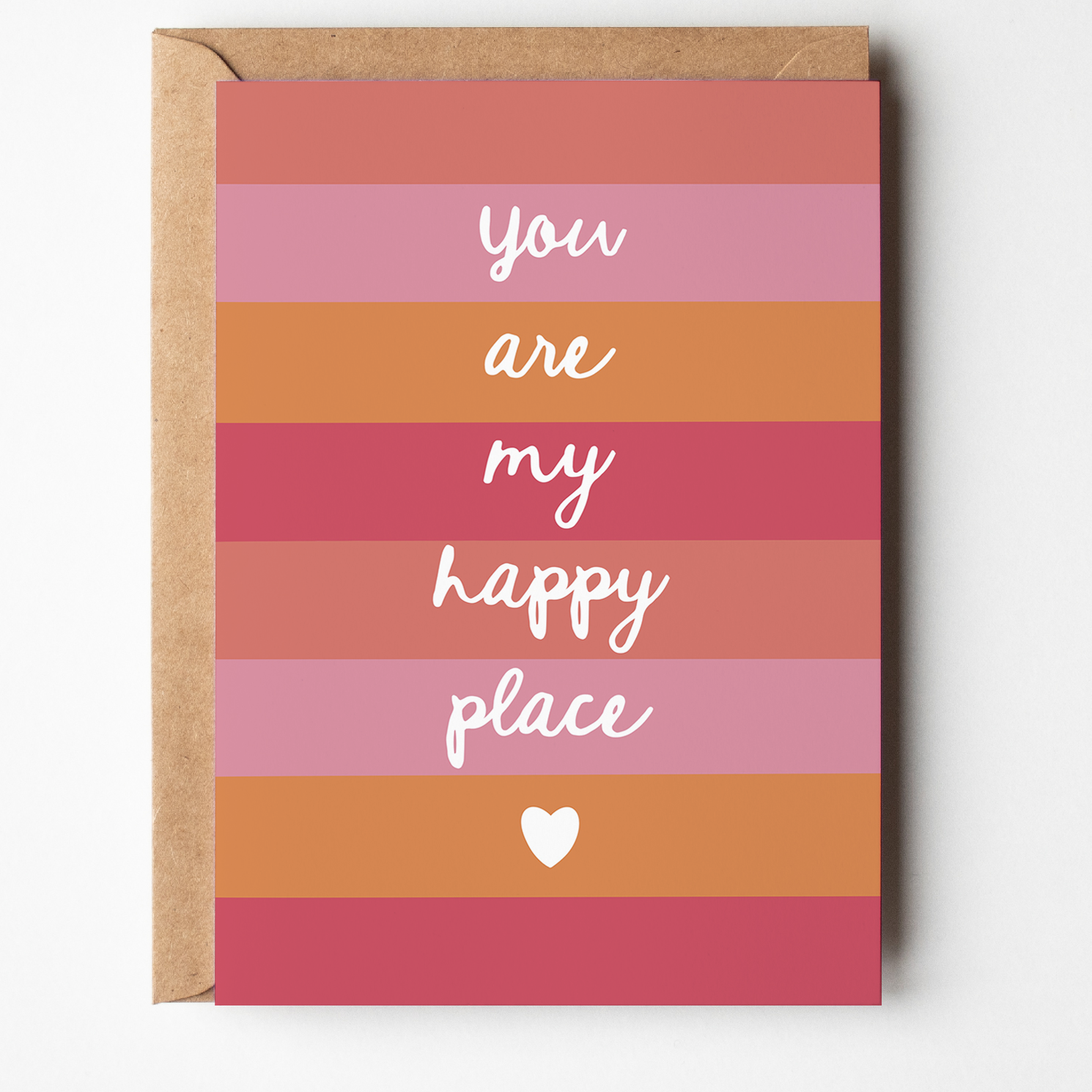Happy Place Pink Greeting Card
