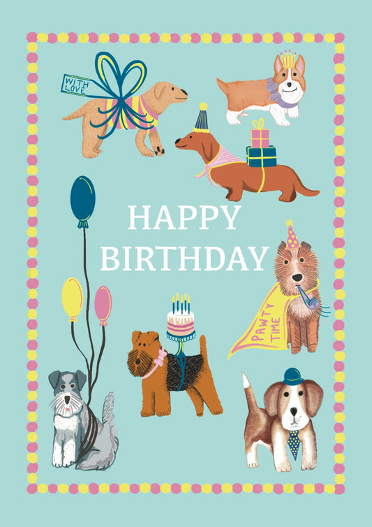 Happy Birthday Dog Greetings Card