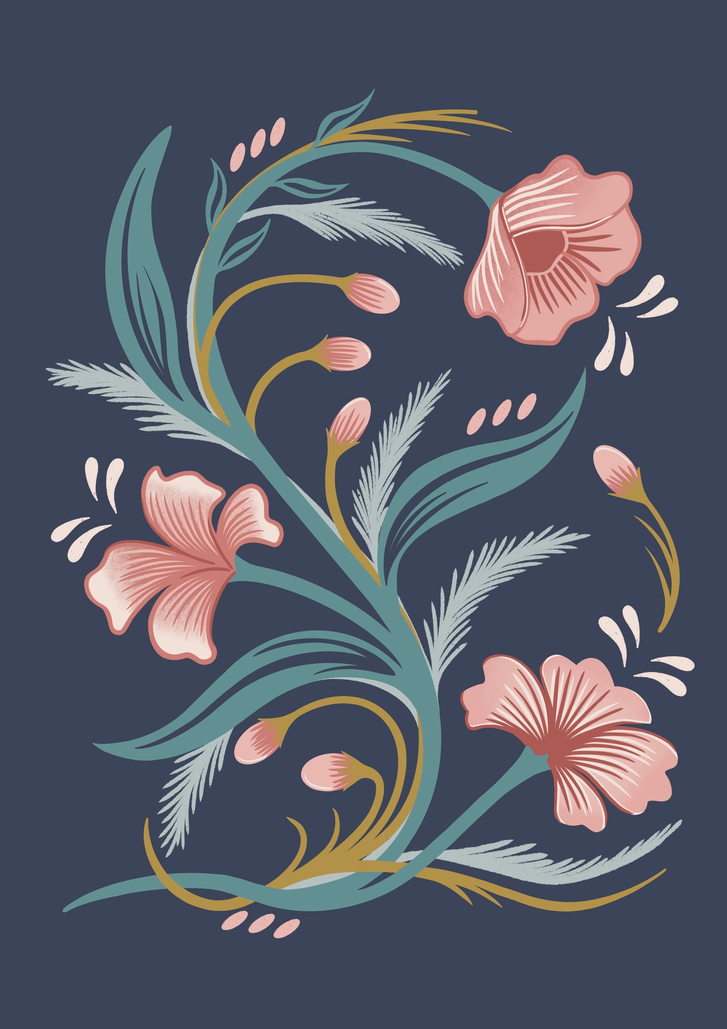 Abstract Floral Art Print