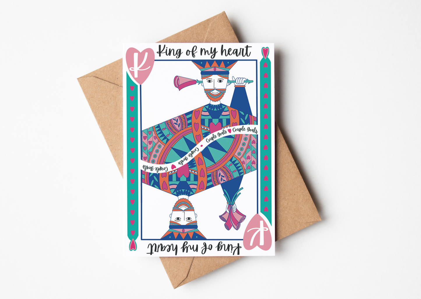 King Of My Heart Greetings Card