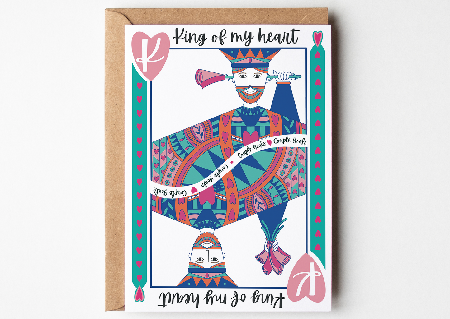 King Of My Heart Greetings Card
