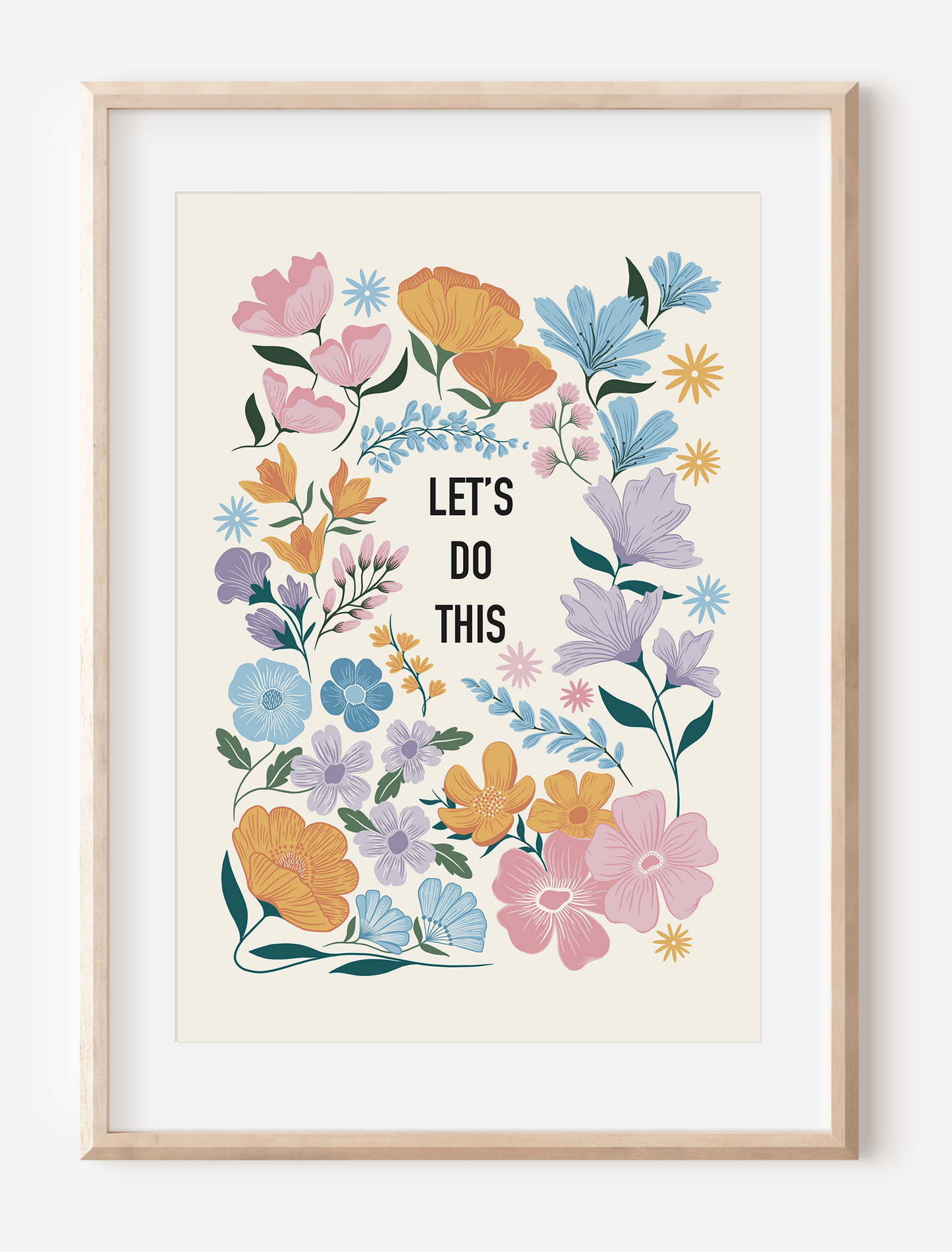 Retro Floral Art Print