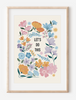 Retro Floral Art Print