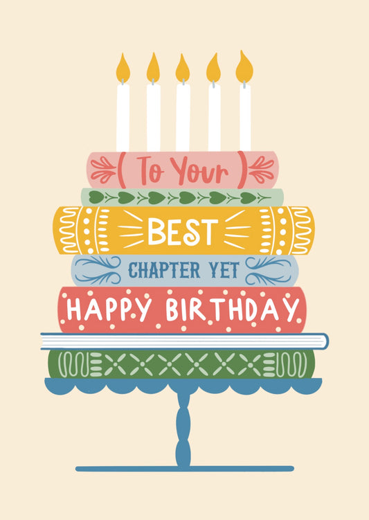 Book Happy Birthday Greeting Card