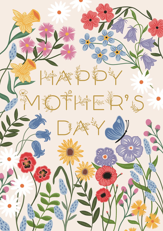 Wild Flower Mother's Day Card