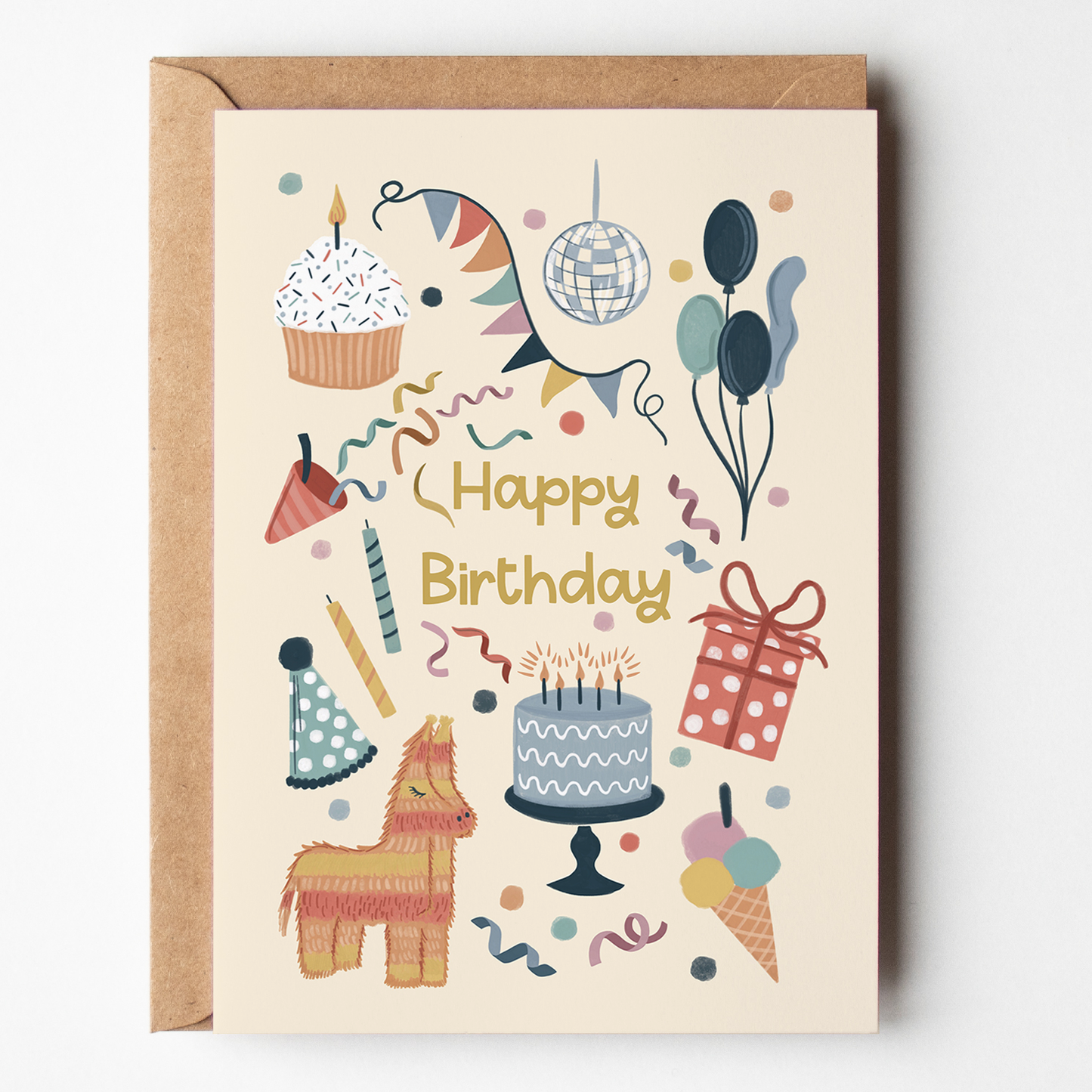 Pinata Happy Birthday Card