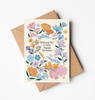 Retro Floral Happy Birthday Card