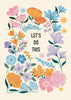 Retro Floral Art Print