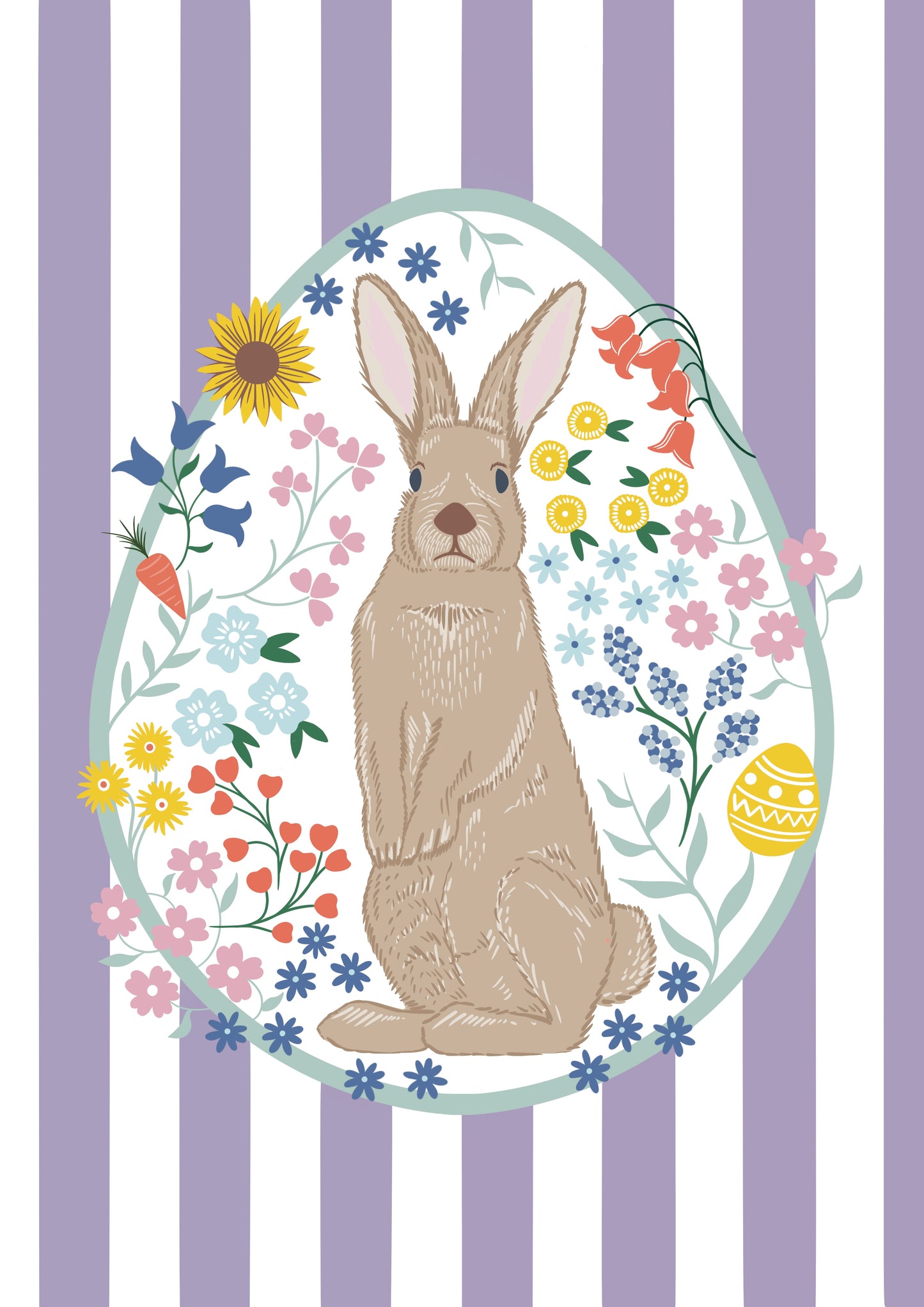 Easter Stripe Greeting Card