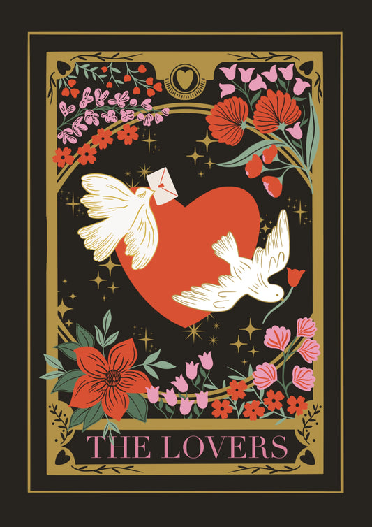Tarot Lovers Greeting Card